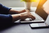 Hands typing on a laptop Handy are typing on a laptop